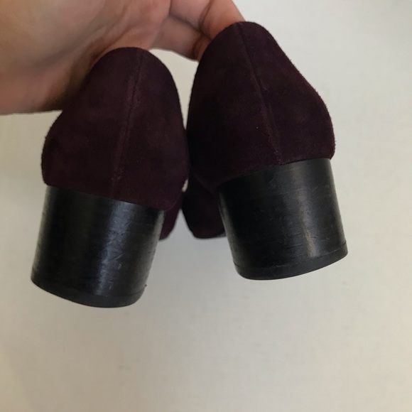 Aquatalia maroon block heel pumps Sz 8 - Picture 5 of 9